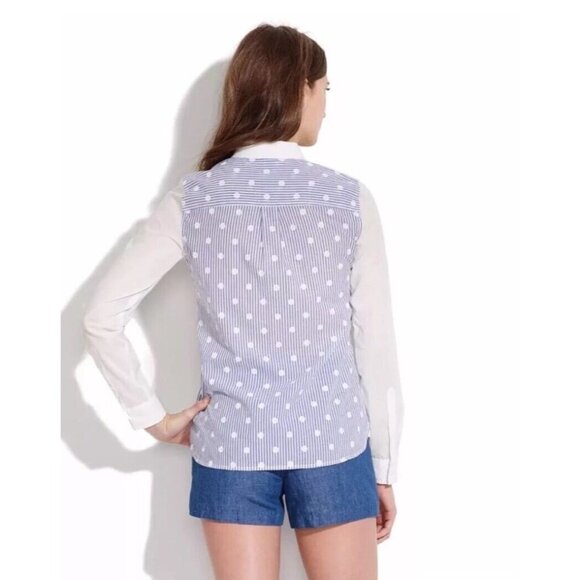 Madewell Tops - madewell item 01028 stripe polka dot contrast
